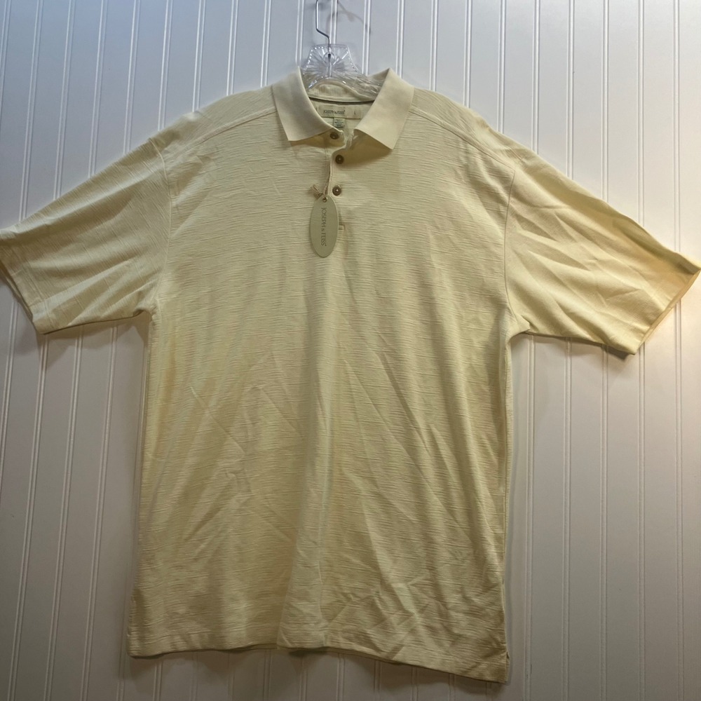 Joseph & Feiss‎ Resort Mens Light Blue Pima Cotton Slub Polo Shirt Large NEW